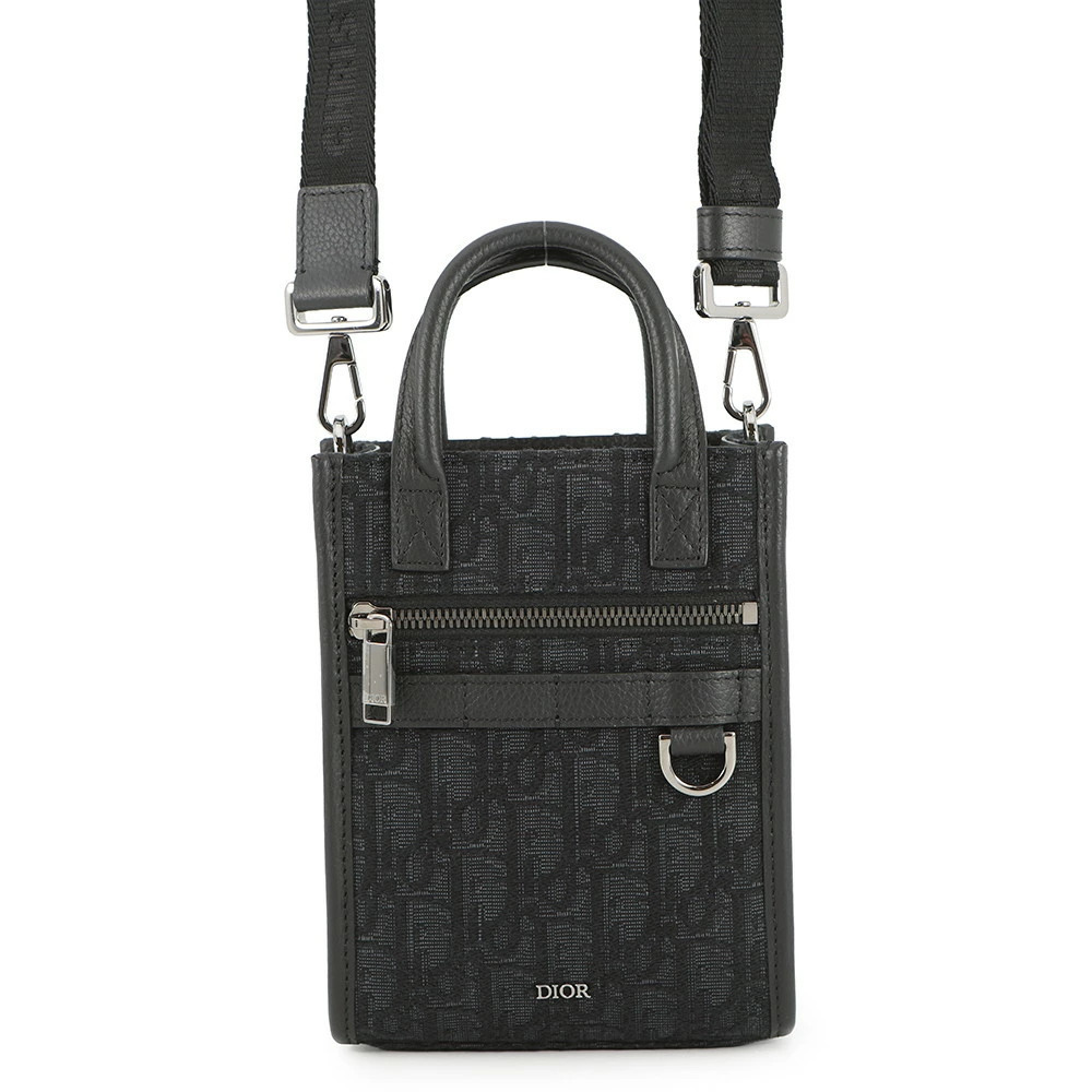 Christian Dior Oblique Safari North South Handbag Trotter Black Bag - Picture 1 of 12